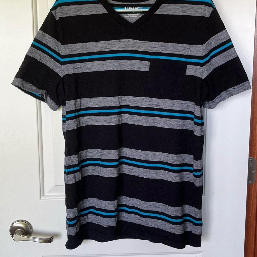 Men’s Tony Hawk Blue Striped Shirt - Picture 2 of 6
